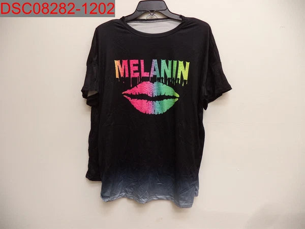 NWT - Women's Black Melanin Pajama Short Set, Size XL, 3505640416