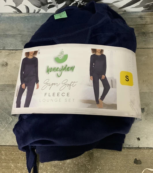 ⚡️Honeydew Women's Long Sleeve 2-PC Fleece Lounge Pajama Set - Purple (Small)