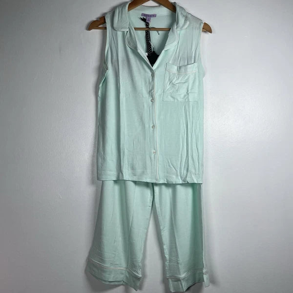 Hale Bob Sleeveless Modal Pajama Set Women's Small NWT In Green