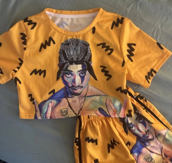 2Pac Jersey Style Sleep Set XXS