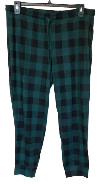Jenni Women's Crewneck Long Sleeve Pajama Set June Bug Buffalo Check XL