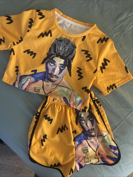 2Pac Jersey Style Sleep Set XXS