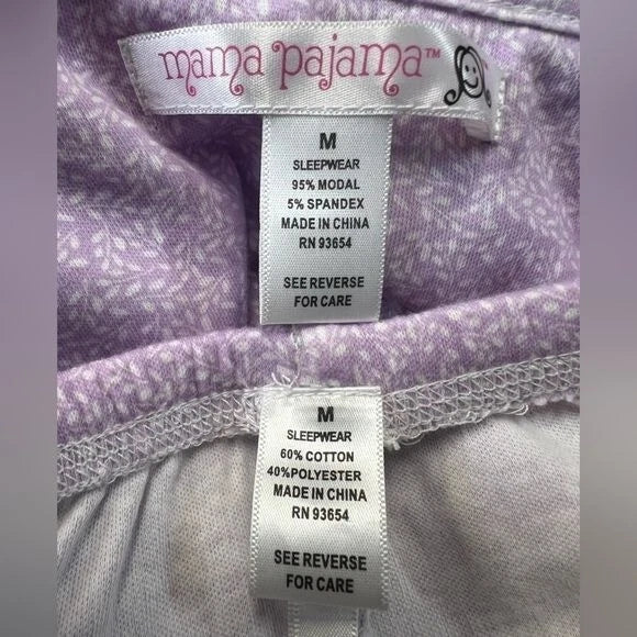 Mama Pajama Lavender Sleepwear Set