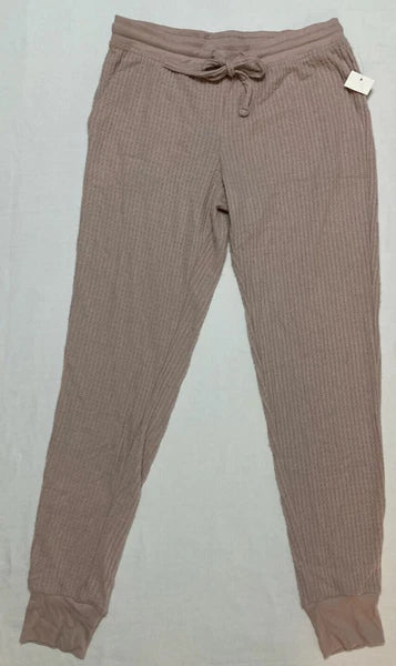 Alfani Thermal Henley Pajama Set Gray Rose XS