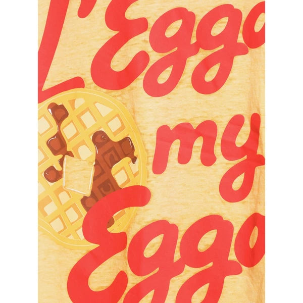 -3 PC KELLOG'S L' EGGO MY EGGO PAJAMA SET SOCKS TEE SHORTS GOLD RED 3X
