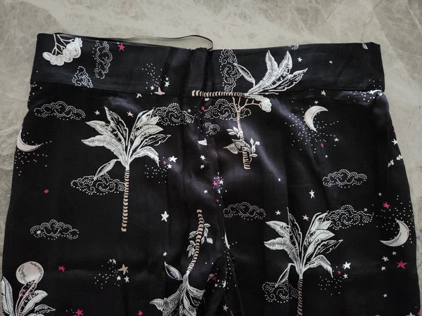 M&S Floral Print Revere Collared Pyjama Set - Size 12
