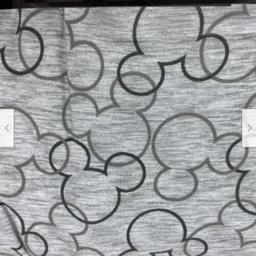 DISNEY Women's 2 Piece Short Pajama Set Large Pockets Mickey Mouse SIZE L GRAY