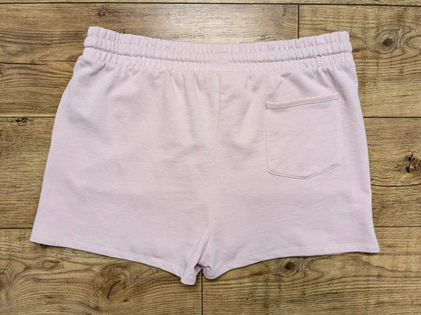 M&S Cotton Pink Sweatshirt Jersey Shortie Pyjama Set Pyjamas PJs Large 16 - 18