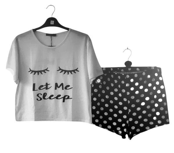 Womens Ladies Pyjama Set Short Sleeve Top& Short set Nightwear Loungewear PJ Set