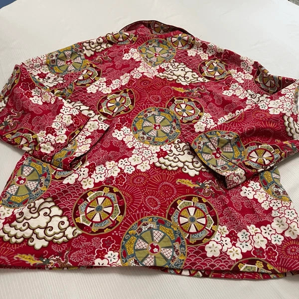 Nick & Nora Red Boho Chic Pajamas 2 Pc Set Plus Size XXL