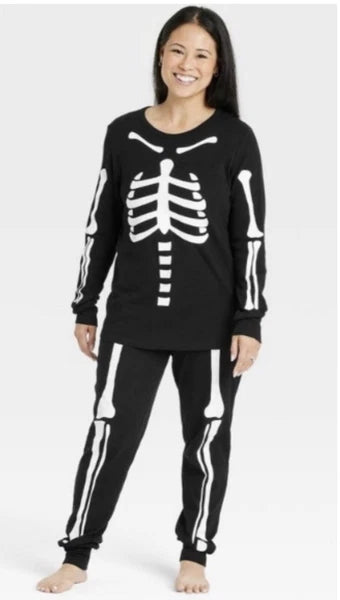 Hyde and Eek 2 Piece Sleep Set Size S Pajamas Halloween skeleton Women New