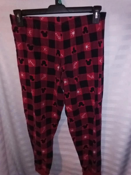 Pre Owned Women's 2pc Pajamas Mickey Mouse Size Medium Color Red And Black By...