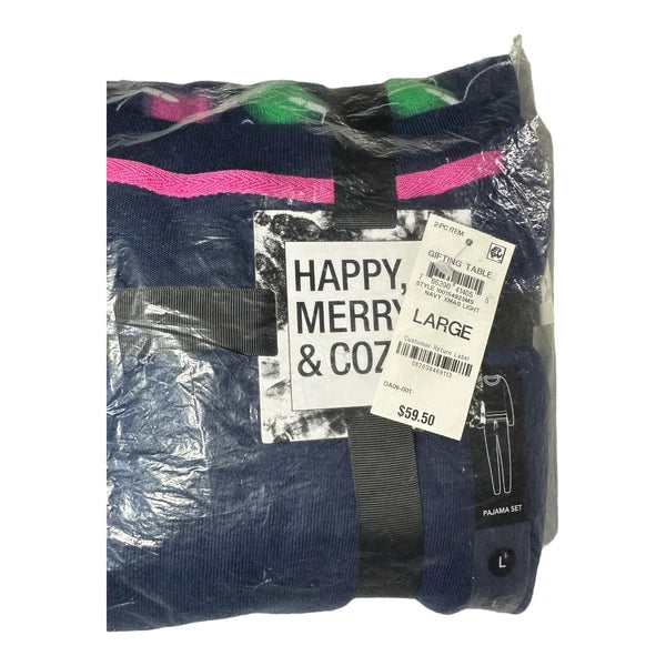 Jenni Intimates Women's 2-Piece Happy, Merry, & Cozy X-Mas Pajama Set Size L