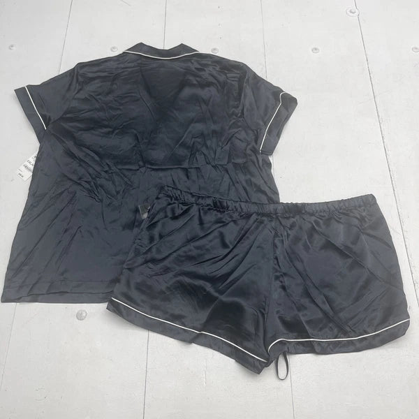 INC International Concepts Black Satin Pajama Set Women’s Size XXL New