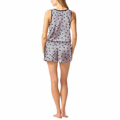 New Lucky Brand Ladies' 4 piece PJ Set Gray stars XS