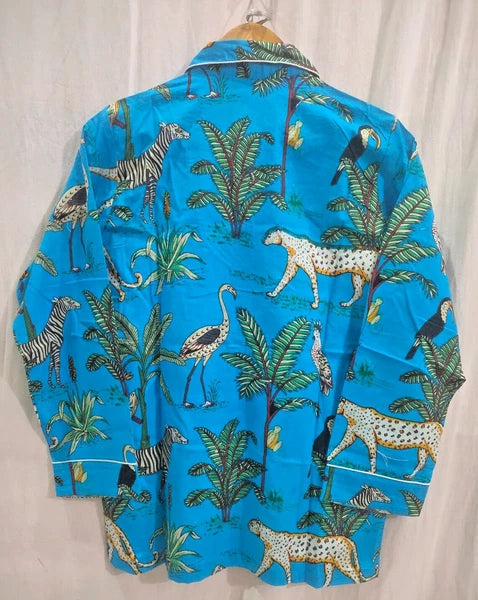 Handmade Handcrafted Indian Cotton Night Suit (PJ Set) For Women