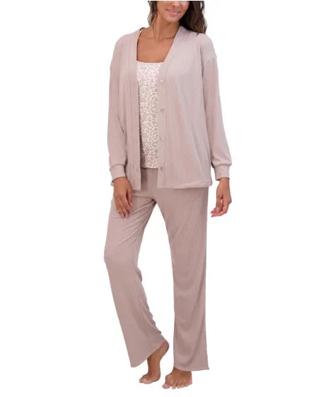 Live2Lounge Ladies' 3-piece Lounge Set, Tan, Sz: XL