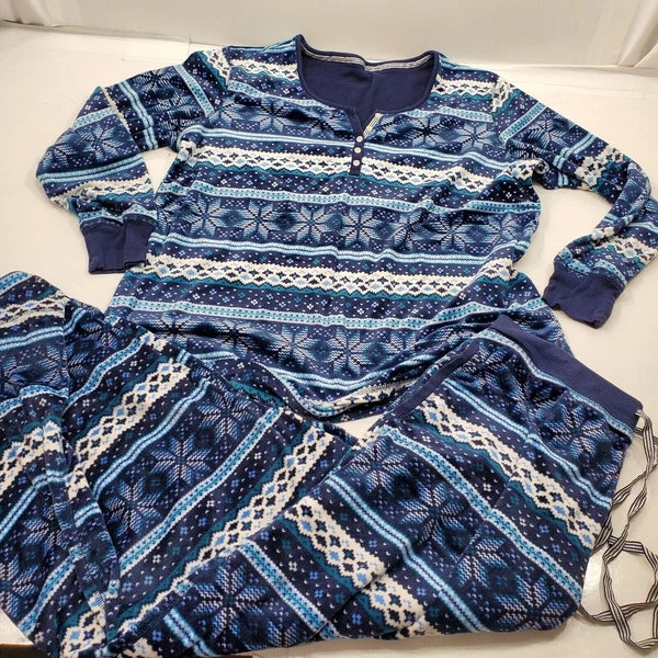 Nautica 2PC Women's Plaid Sleepwear set Color:  Blue Size XLarge