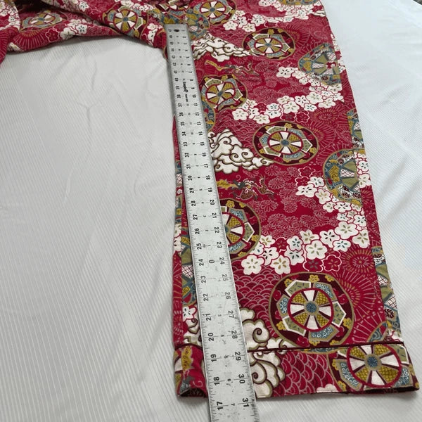 Nick & Nora Red Boho Chic Pajamas 2 Pc Set Plus Size XXL