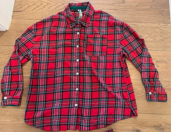 Honeydew Red Flannel MERRY Pajama Set Sz L Ret $68 Love Song Plaid