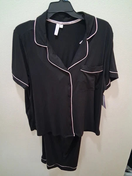 Womens Joyspun Size 3X 22W-24W 2pc Notch Collar PJ Set NWT