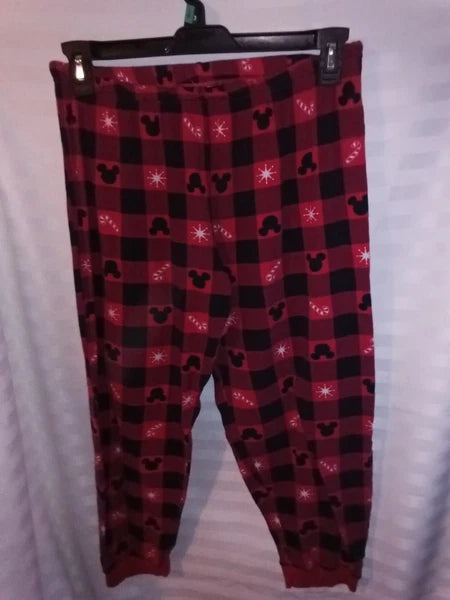 Pre Owned Women's 2pc Pajamas Mickey Mouse Size Medium Color Red And Black By...
