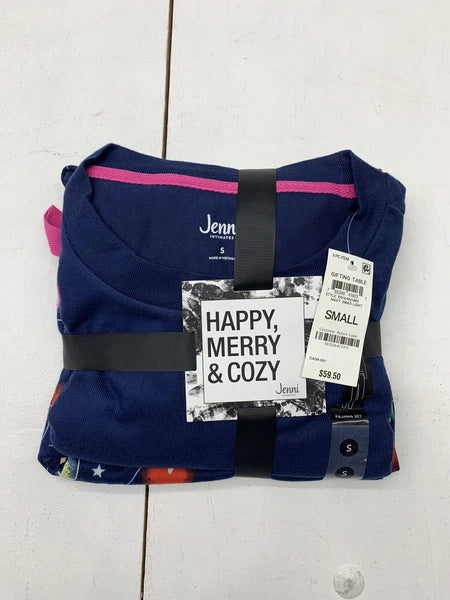 Jenni Intimates l dark blue Christmas Pajama Set Women’s Size small NEW