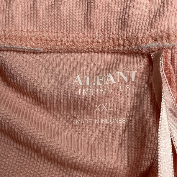 Womens Pocket T-Shirt & Tulip-Hem Shorts Pajama Set Ribbed - Alfani XXL