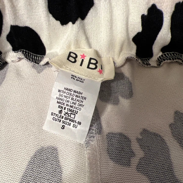 NWOT Bibi Pink & Blue Leopard Super Soft Pajama Shorts & Top Set Size Small