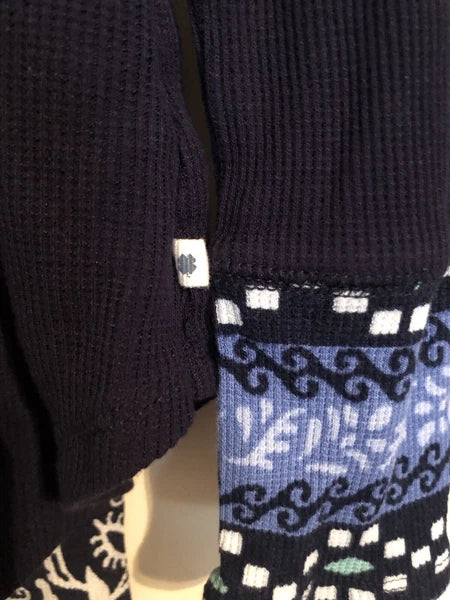 Lucky Brand Waffle Knit Pajama Set Navy Junior’s Large