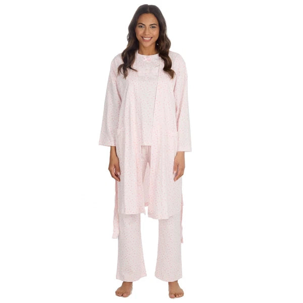 Nikaro Ladies Short Sleeve 2 Piece Round Neck Pyjama Set