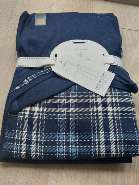 M&S Ladies Pyjama Set Size 8-10 Navy  Full Length Long Sleeve New