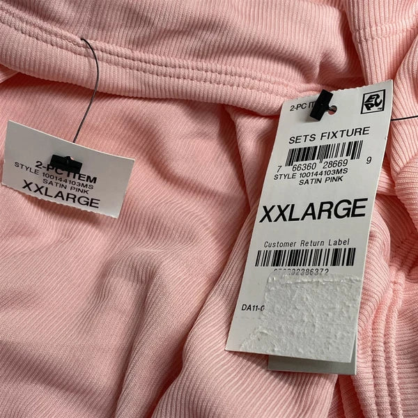 Womens Pocket T-Shirt & Tulip-Hem Shorts Pajama Set Ribbed - Alfani XXL