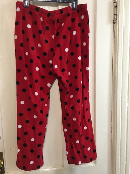 Sonoma women’s polka dot fleece pejama set Large