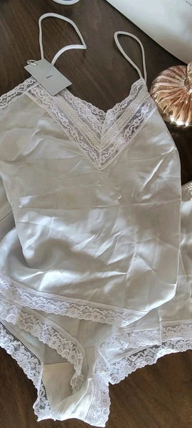 New Vintage Christian  Dior  2 Set Lingerie Pajama Set